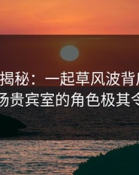 17c深度揭秘：一起草风波背后，神秘人在机场贵宾室的角色极其令人意外